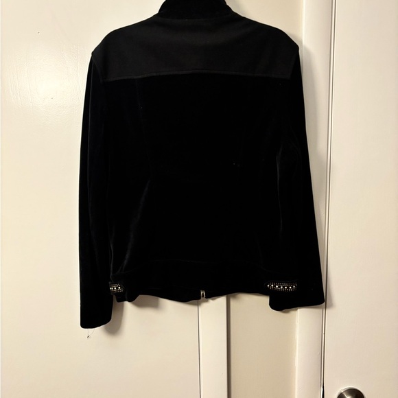 St. John Sport Black Jacket with Gold Details Vintage Size Small - Picture 8 of 12